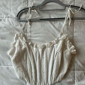 VRG Grl Cream Lace corset bustier